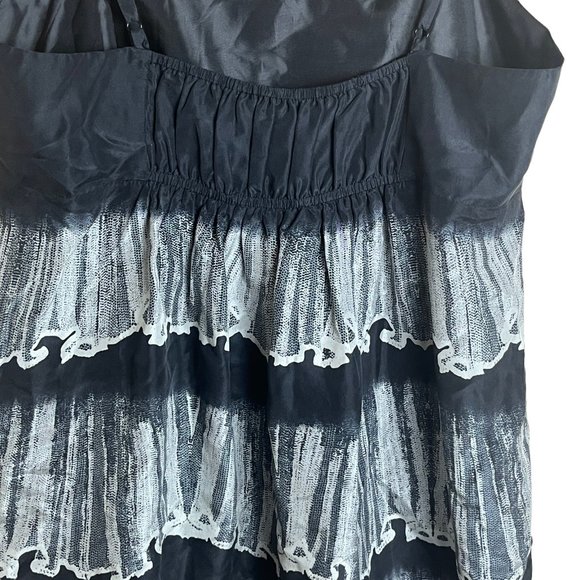 New CAbi Dazzle Silk Tunic Top Lace Look Tank NWT Size 10 Black - Picture 8 of 11